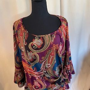 Women’s Multi Color Top// Brand- Chenault//Size-18-20